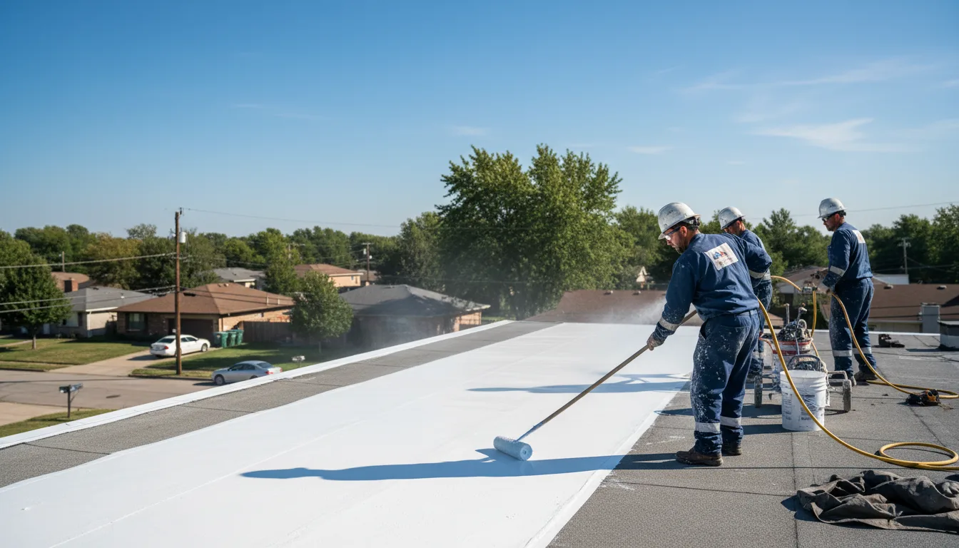 Commercial roof coating in Flatwoods, LA near me